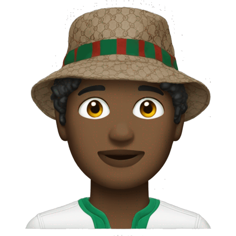 Guy with gucci bucket hat emoji