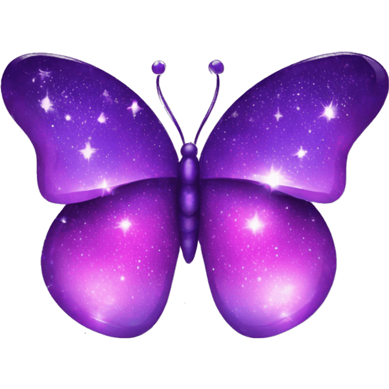 One Purple-Shiny-Gem-Crystal-Glitter-Galaxy-Gradient-Sparkle-Stars-Glass-Butterfly emoji