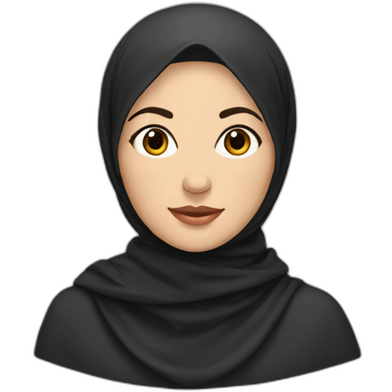 russian woman with black hair and headscarf emoji