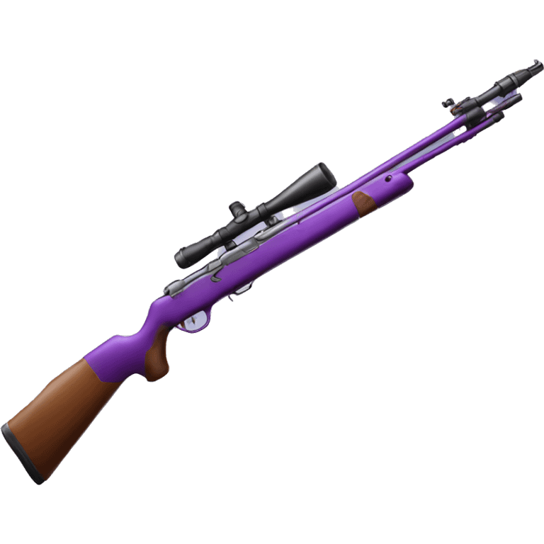 Realistic purple hunting rifle  emoji