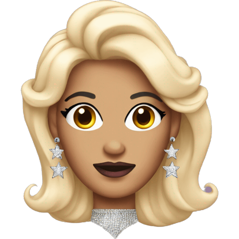 Drag Queen with Star Earrings emoji