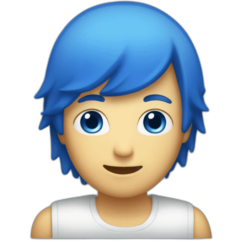 blue shiny rectangle 2D emoji