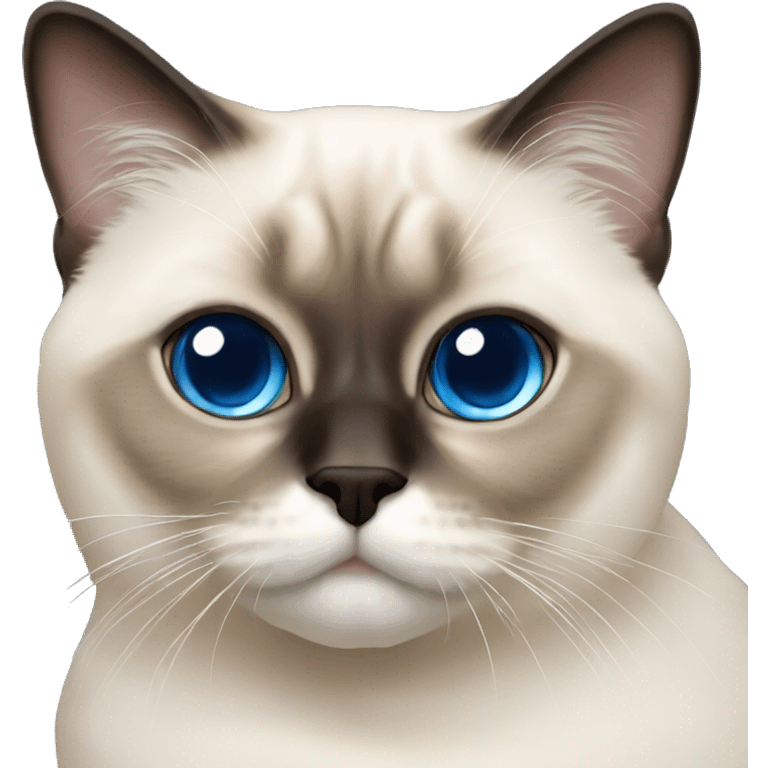 short hair himalayan siamese cat blue eyes emoji