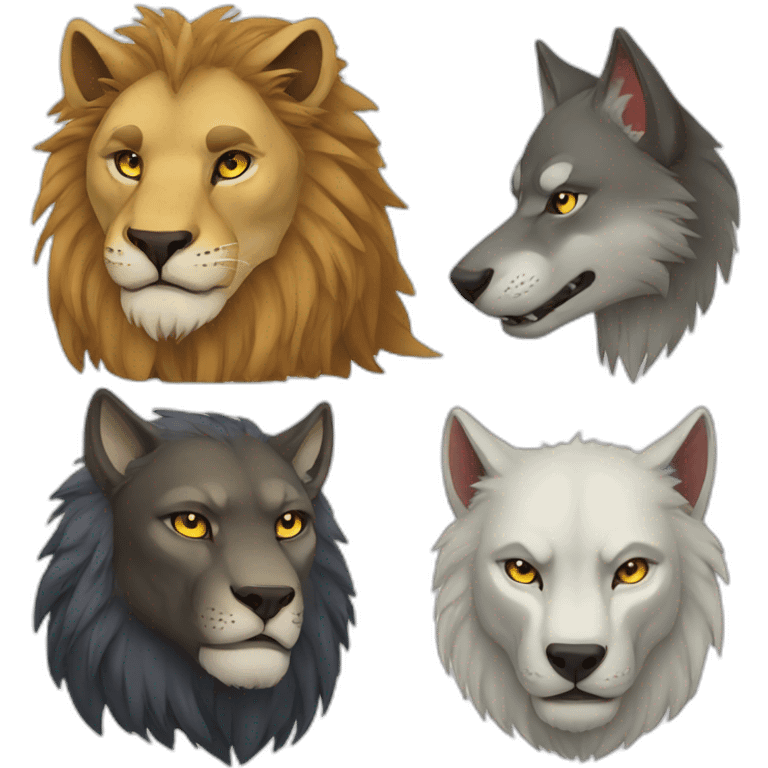 Lion wolf chimera emoji