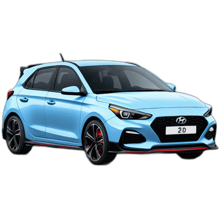 light blue hyundai i20N emoji