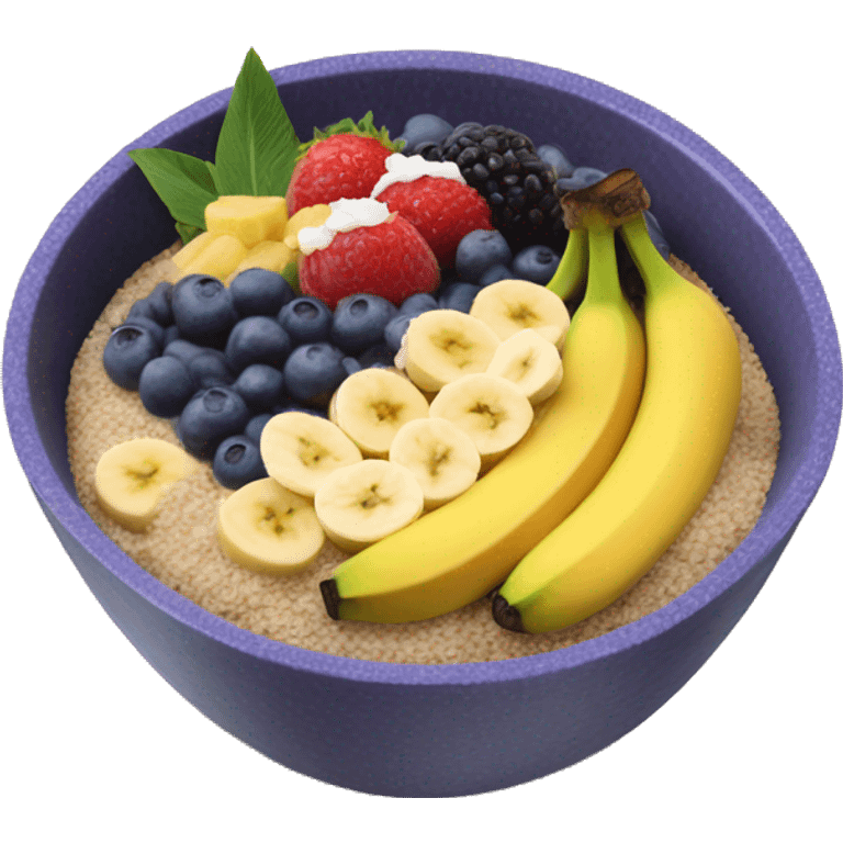 açai bowl with bananas on top emoji