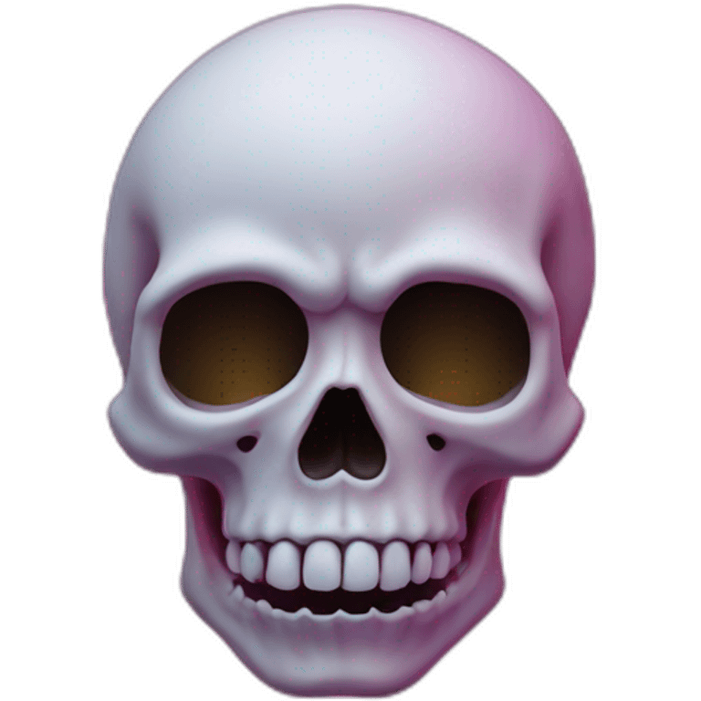 skull neon light emoji