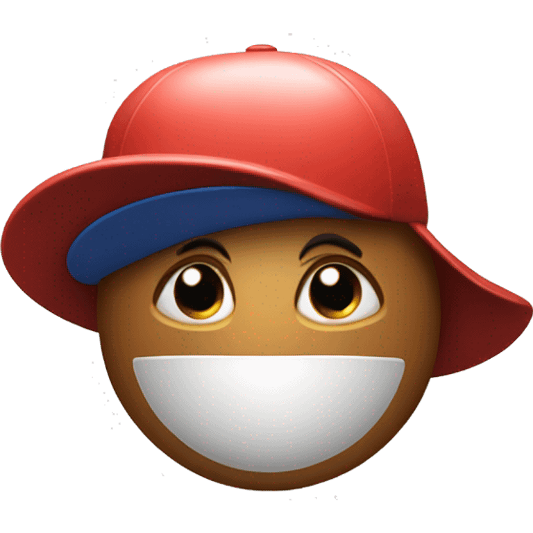 Baseball with hat emoji