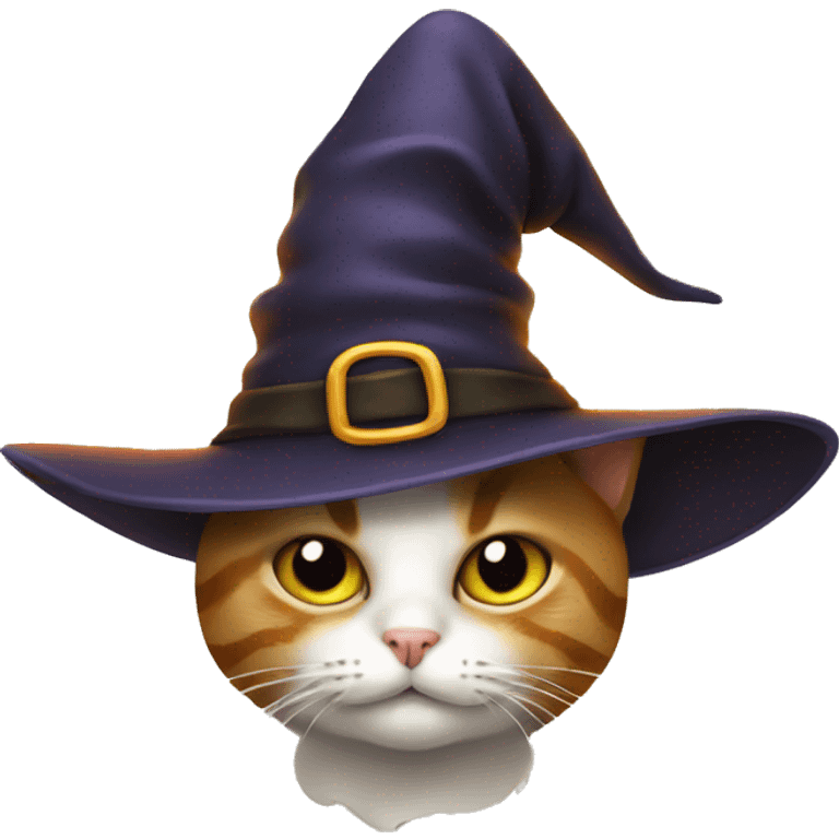 Cat with witch hat  emoji