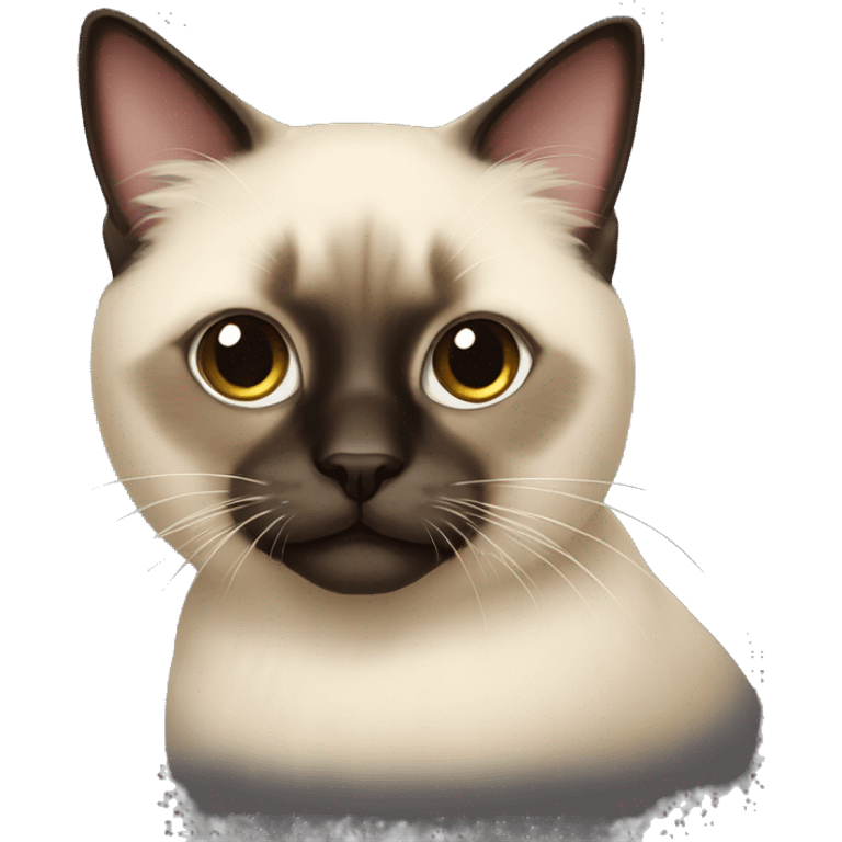 fluffy siamese cat  emoji