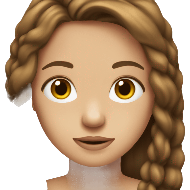 Mädchen braune haare hübsch  emoji