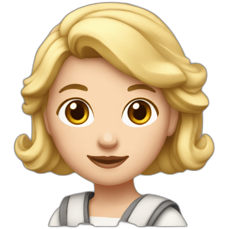 shepherdess with blond hair emoji