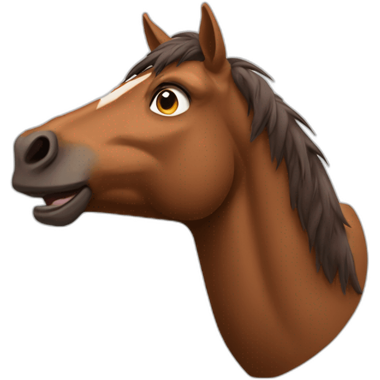 Gros cheval marron emoji