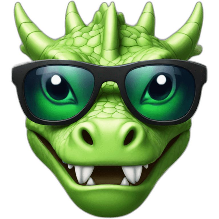 Dragon with sunglasses emoji