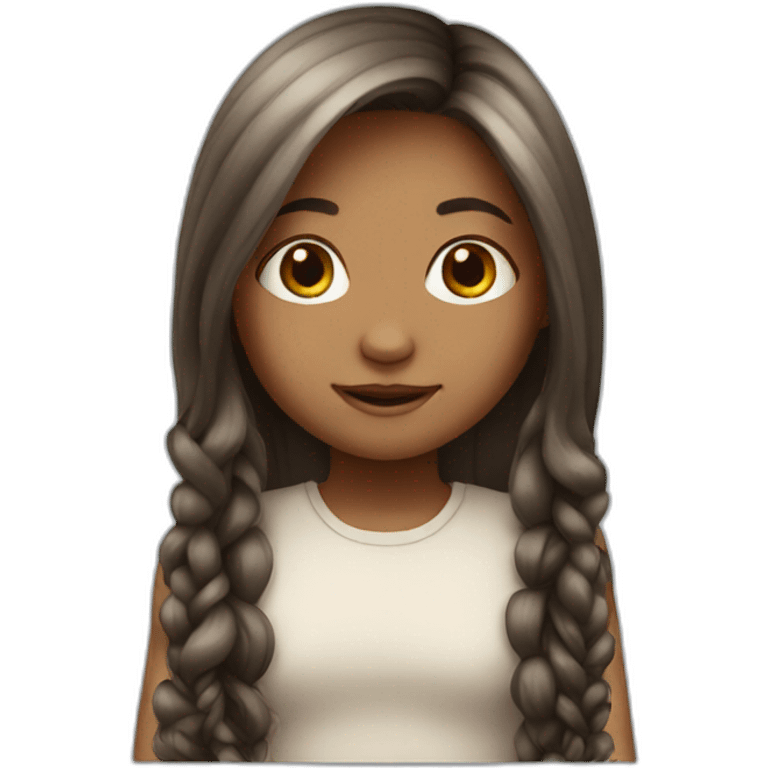 Small girl with long hair emoji