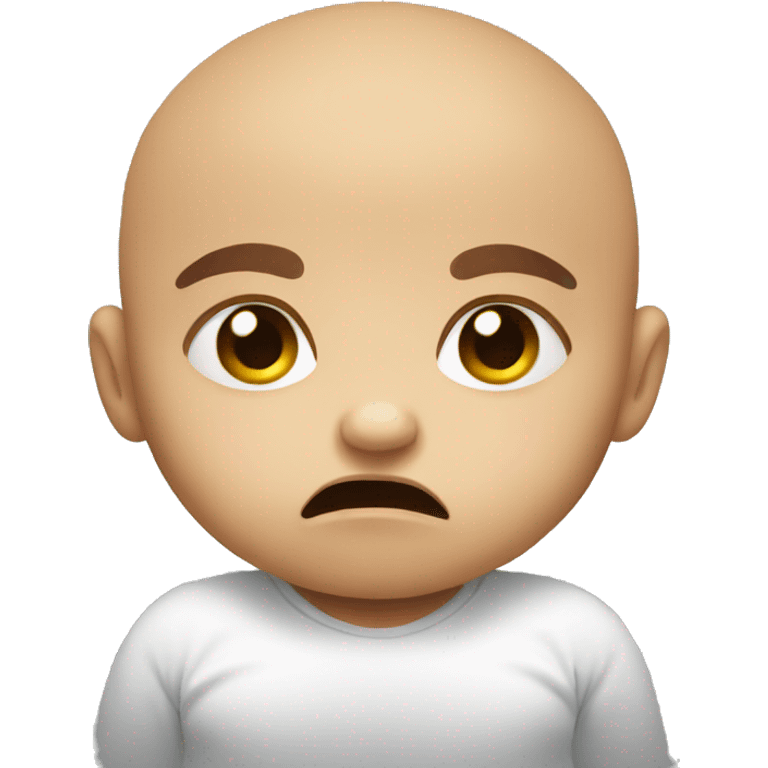 Baby staring angry  emoji