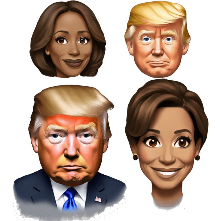 donald trump and kamala Harris emoji