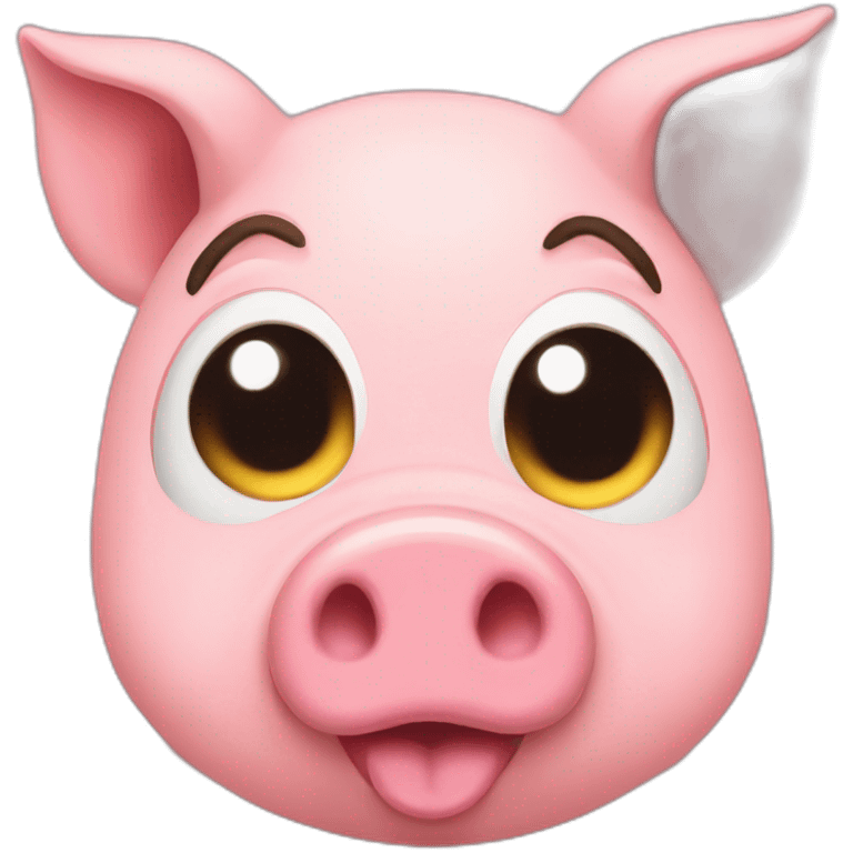 Pig that like anime emoji