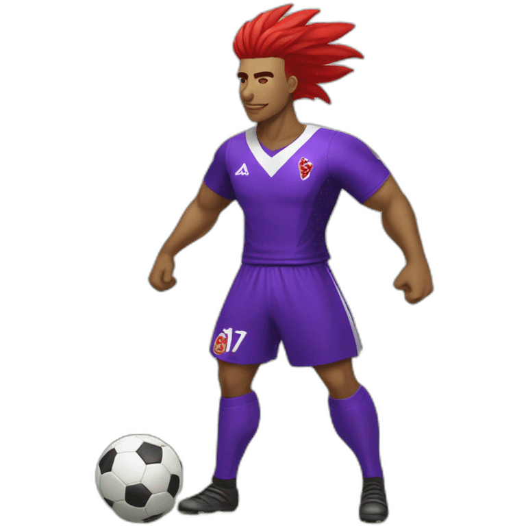 warrior red rooster futbol emoji