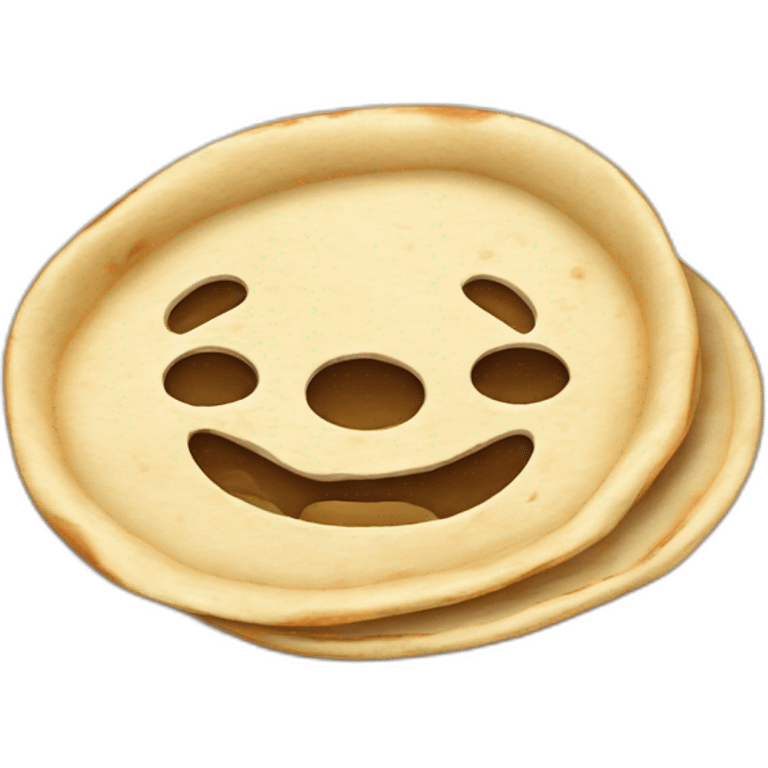 flour tortillas with some grill marks emoji