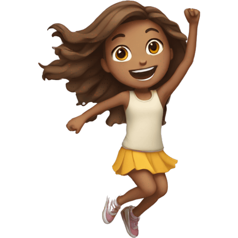 Girl jumping  emoji