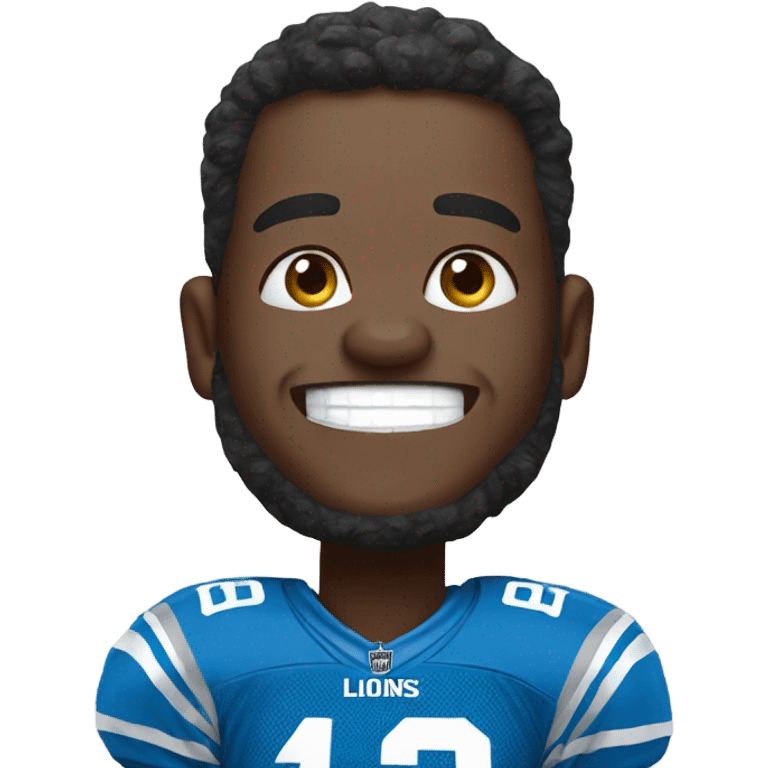 detroit lions football player, celebrating touchdown emoji