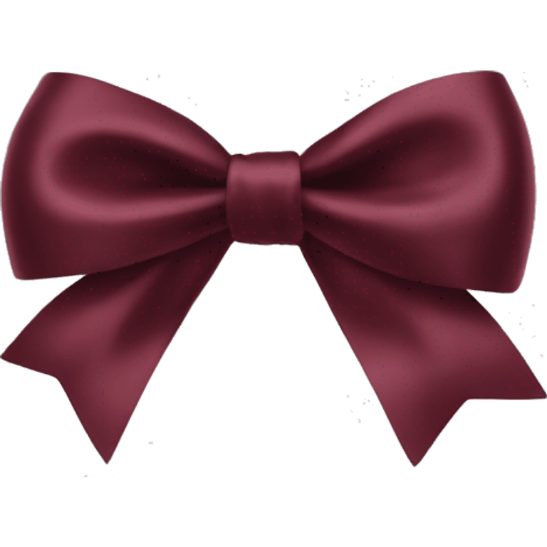 Burgundy satin bow emoji