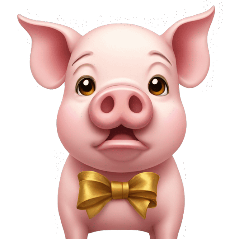 pig with a bow emoji