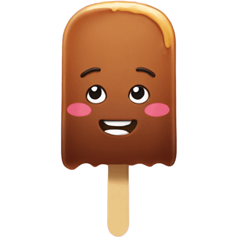 Eating brown popsicle emoji