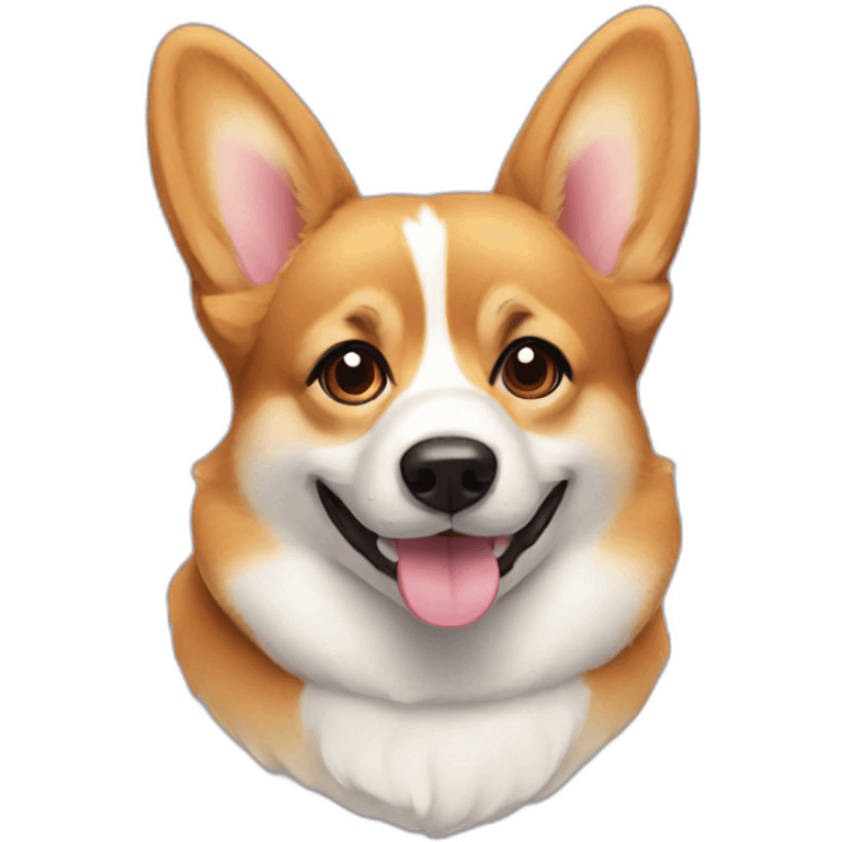 cute corgi face emoji