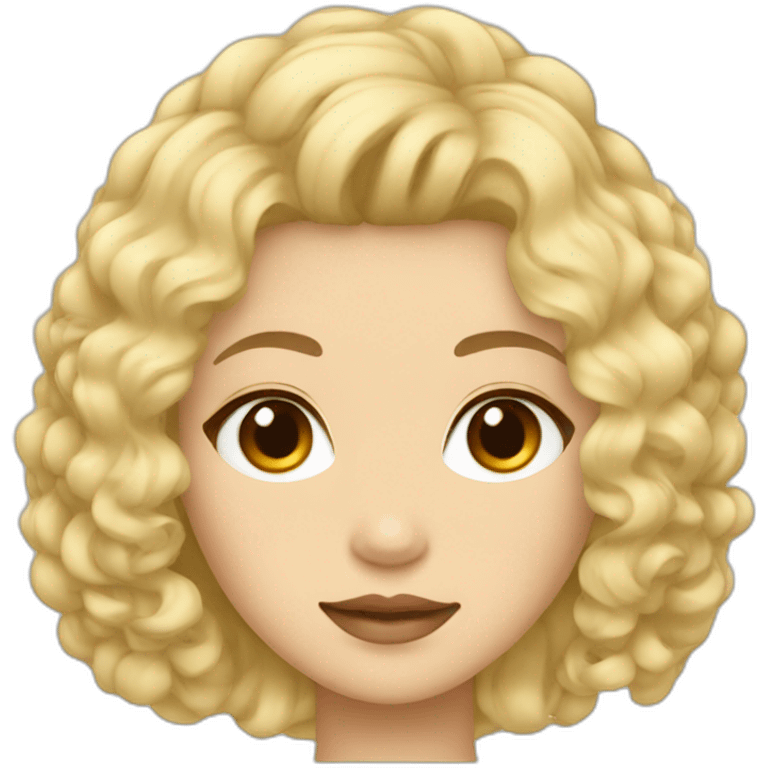 Blonde Chanel Asian Girl with curly hair emoji