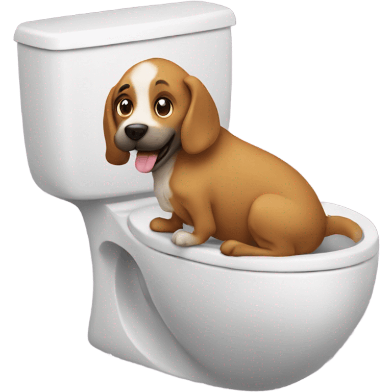 dog in a toilet emoji