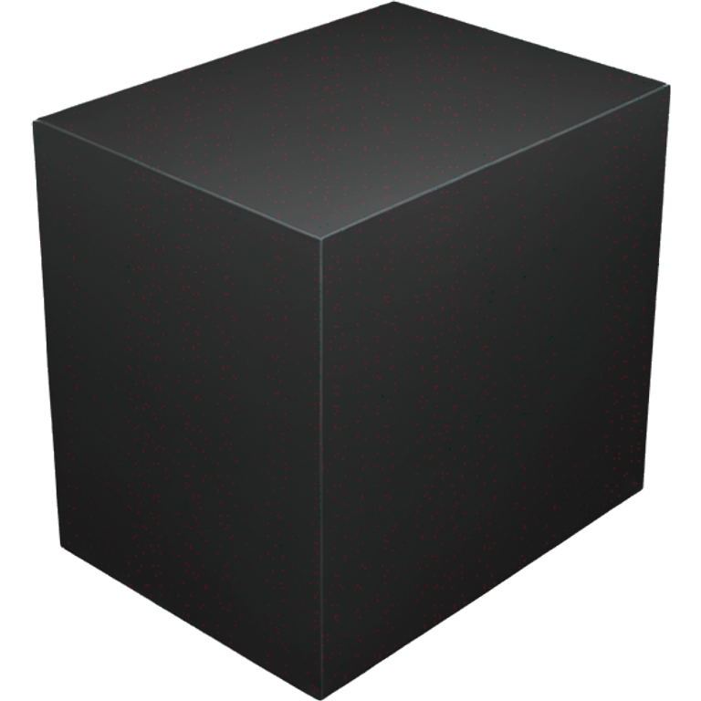 A rectangular black box, for on the sides emoji