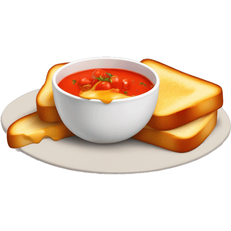 Tomatoe soup and grilled cheese  emoji