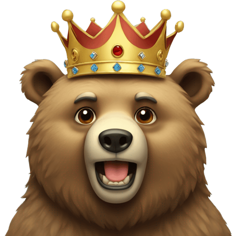 Bear with crown emoji