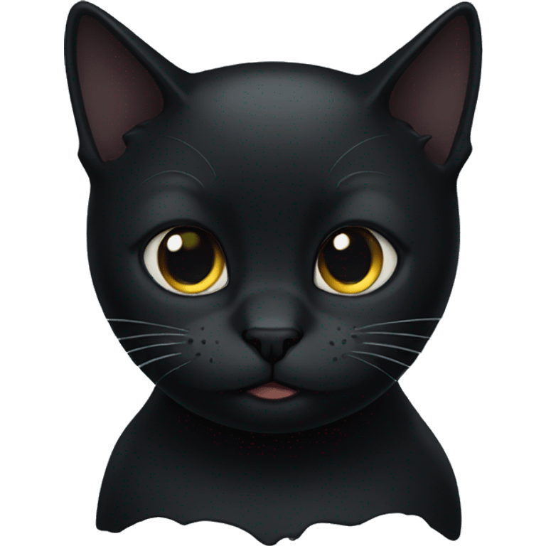 Black cat with tear emoji