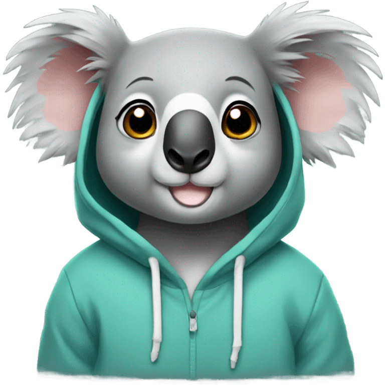 Koala wearing a hoodie emoji