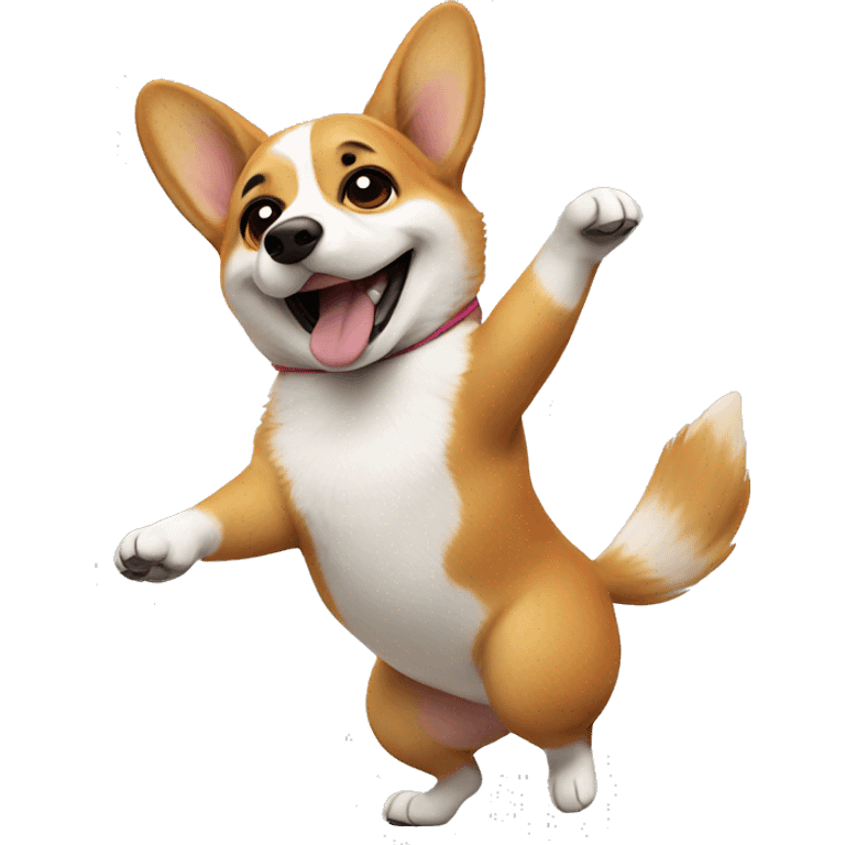 Corgi dancing  emoji