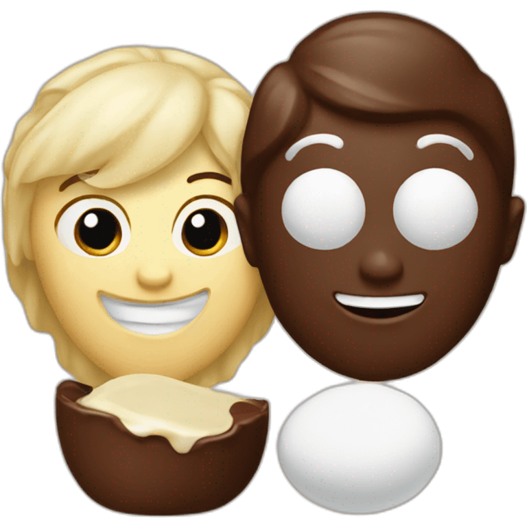 Chocolat and vanilla emoji