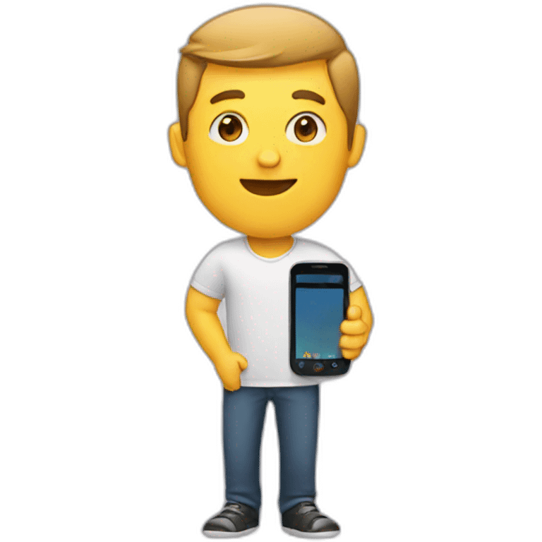 GUY HOLDING A PHONE emoji