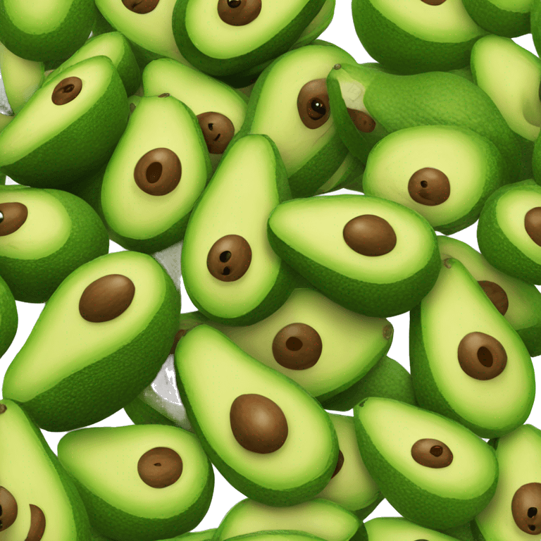 avocado with eyes and with mouth emoji