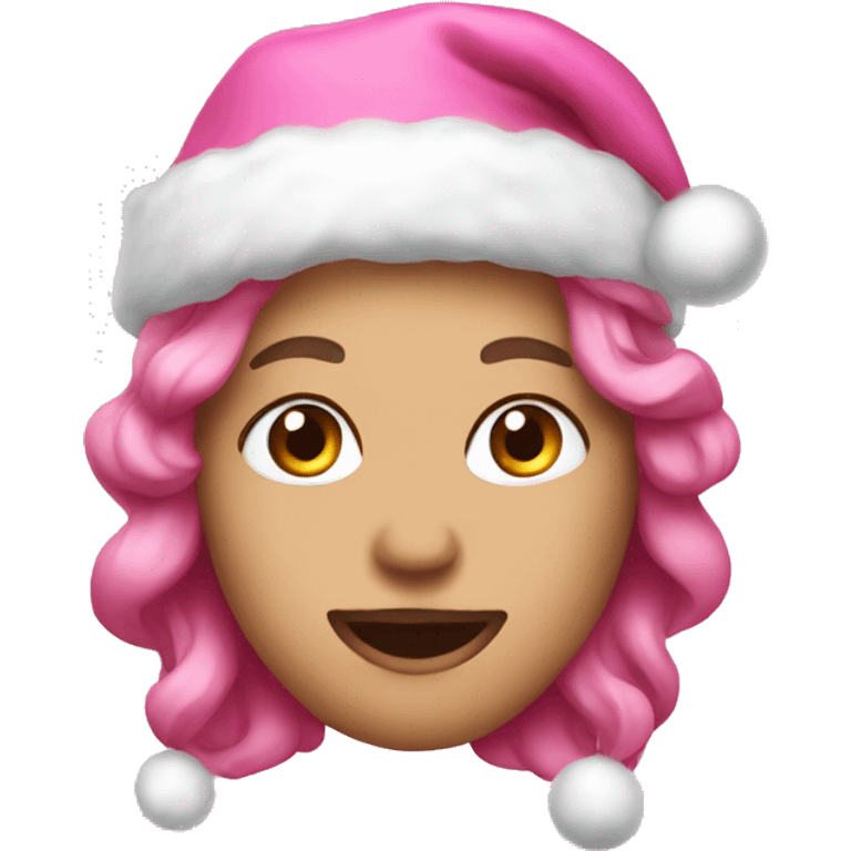 Pink Christmas emoji