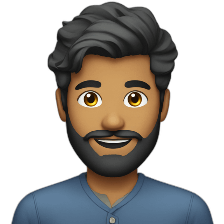 stylish sri lankan 25 year old with a beard emoji