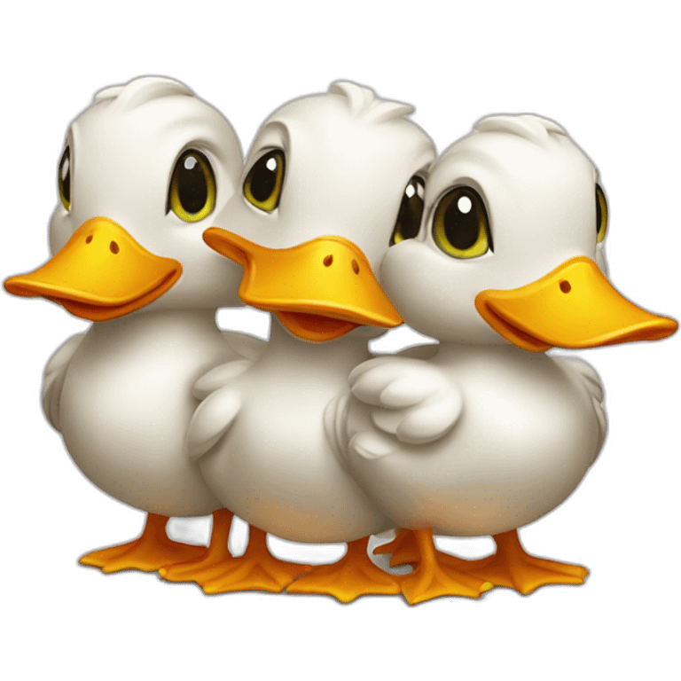 Three-ducks-with-roller emoji