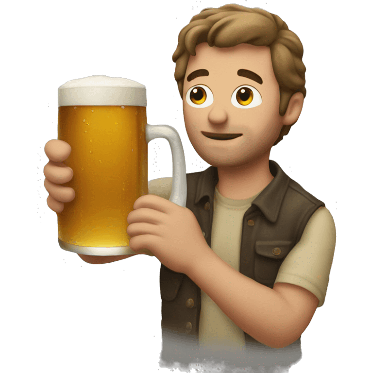 steve drinking beer emoji