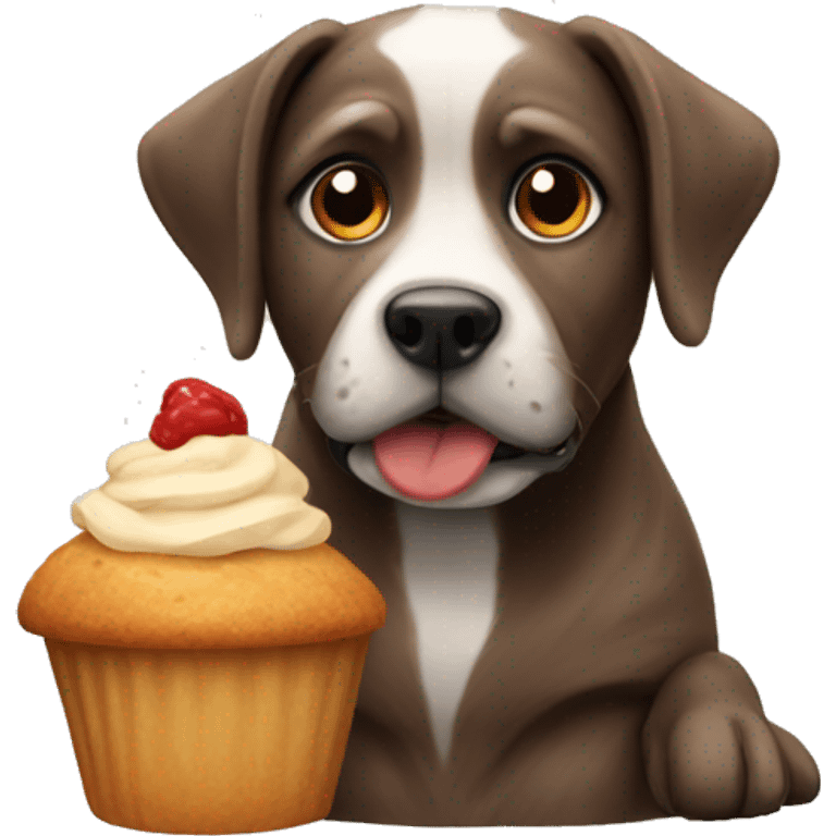 Dog with a muffin emoji