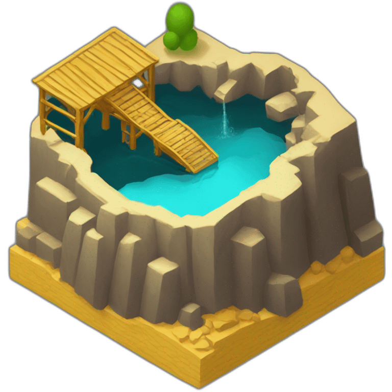 isometric mineshaft gold emoji