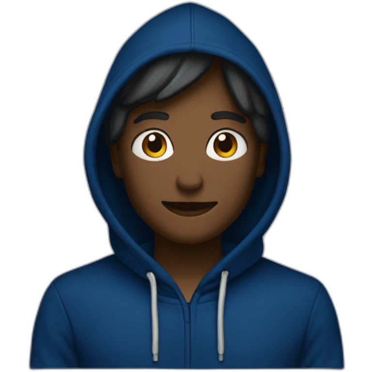 dark blue hoodie front emoji