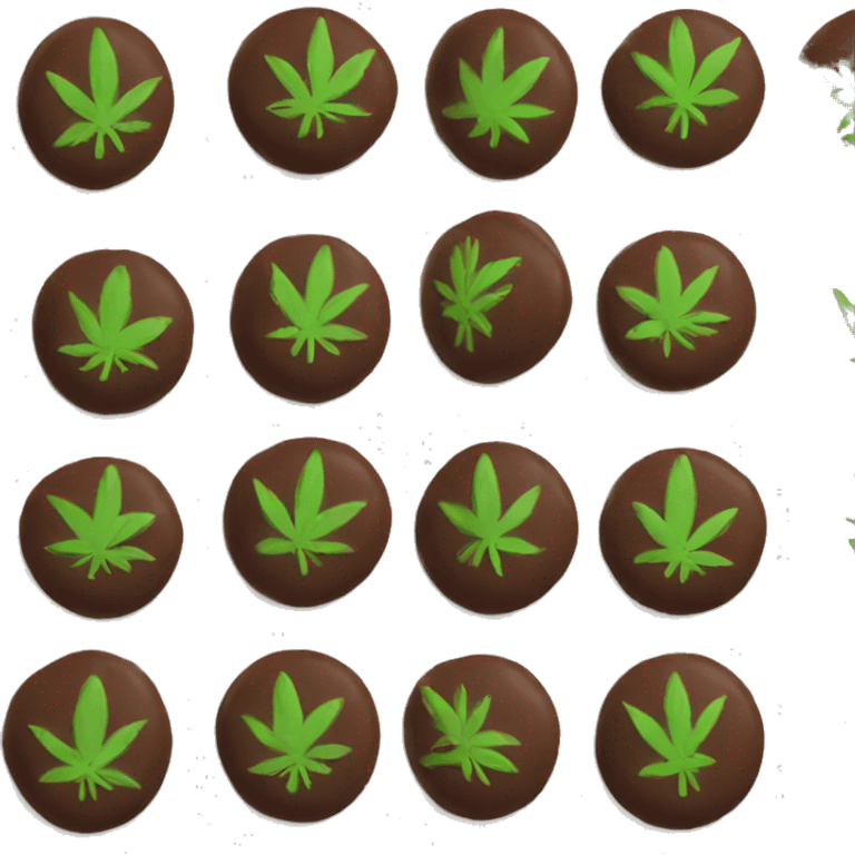 Weed chocolate  emoji