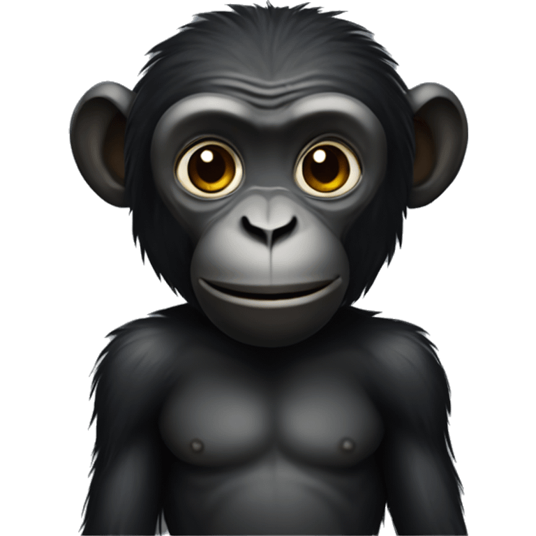 black monkey with whole body emoji